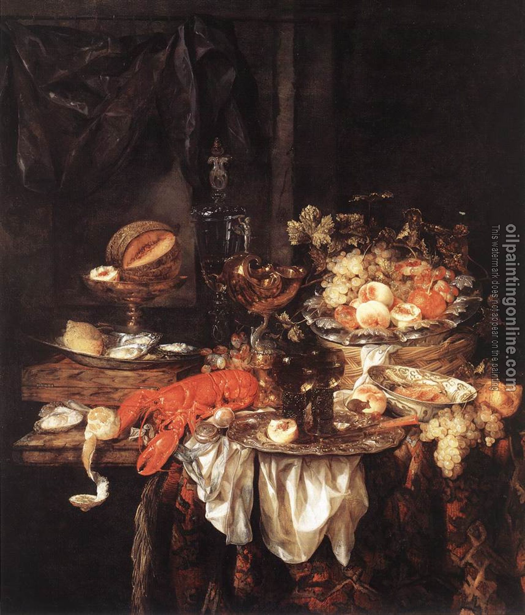 Beyeren, Abraham van - Banquet Still-Life with a Mouse